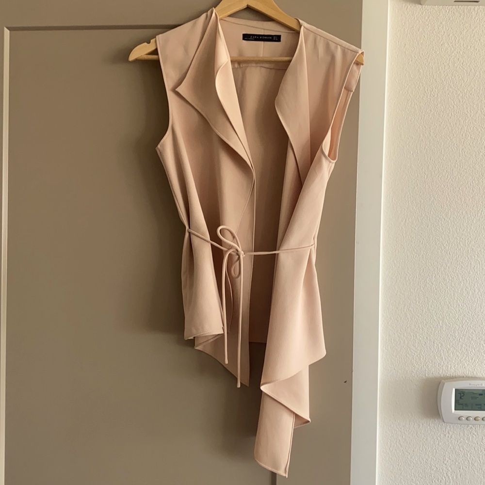 Zara asymmetrical top nude S